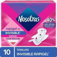 Toallas Higiénicas Nosotras Invisible Rapisec 10un
