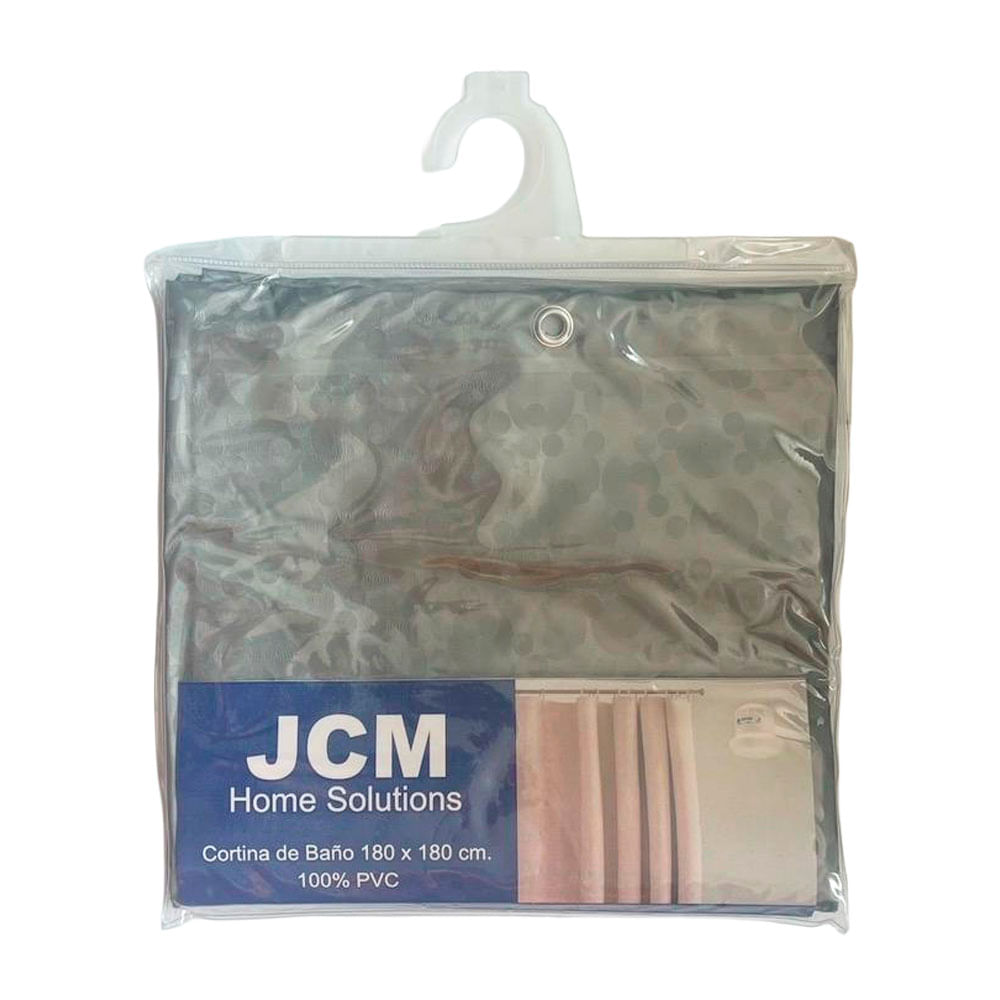 Cortina de Baño Plata con Broche