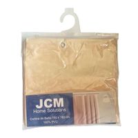 Cortina de Baño PVC Crema Claro Con Broche