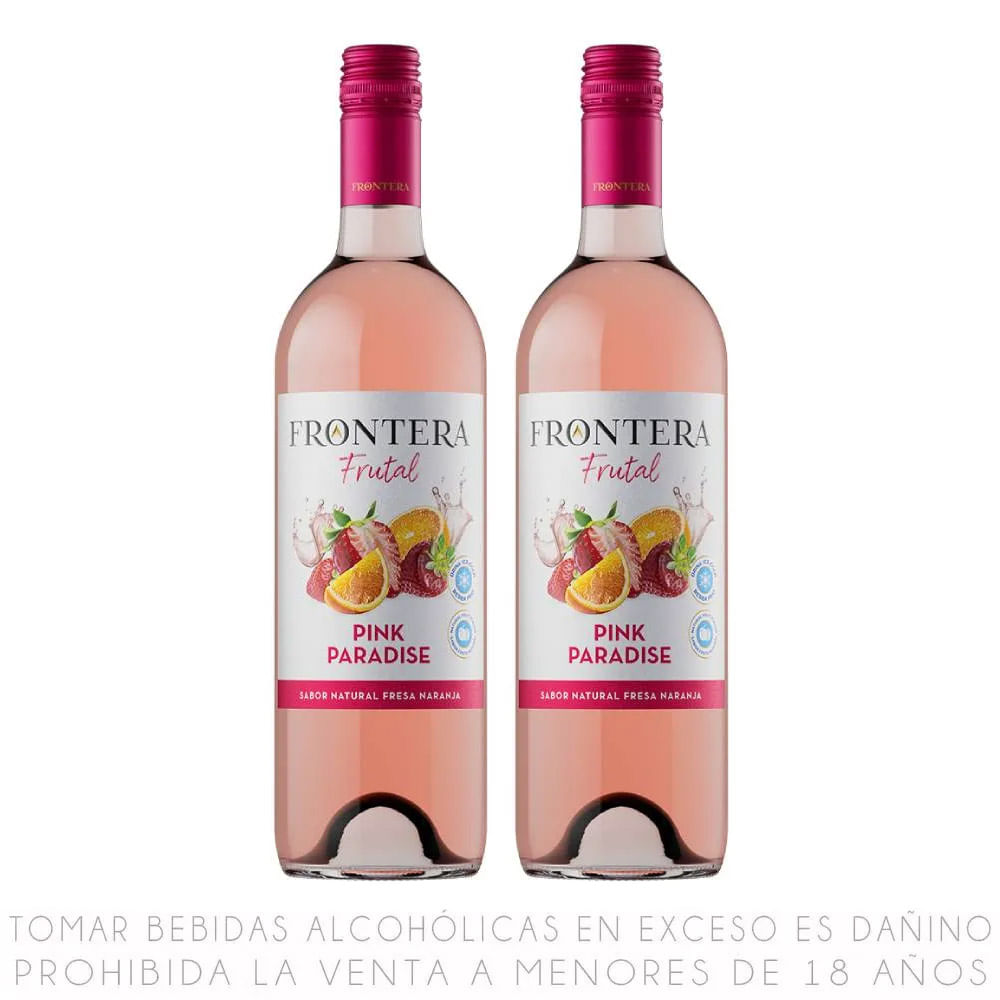 Twopack Vino Rosé Frontera Frutal Pink Paradise 750ml