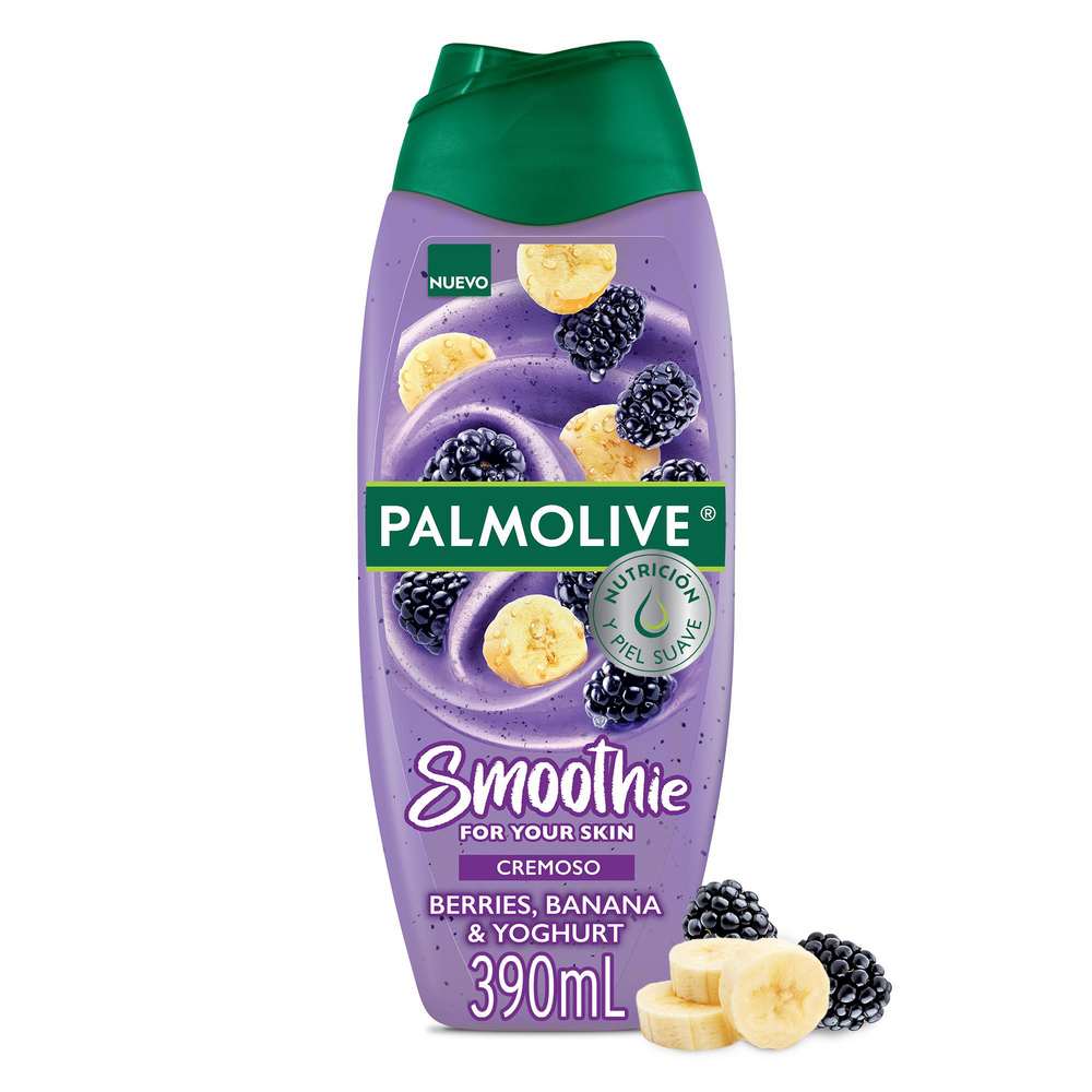 Gel de Baño Palmolive Smoothie Berries, Plátano y Yogurt 390ml