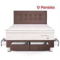 Dormitorio Royal Prince Firme con Cajones 2 Plazas Chocolate