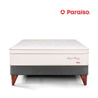 Cama Europea Royal Prince Firme King Gris