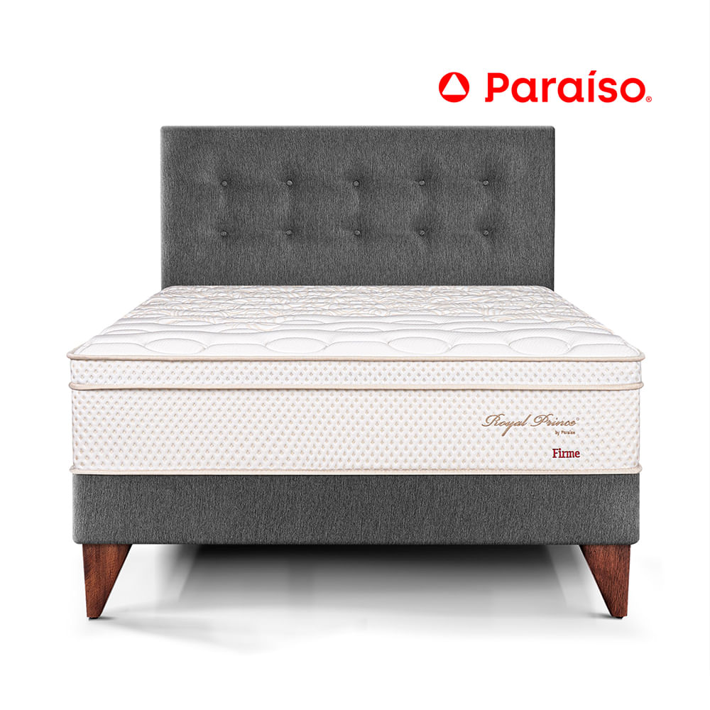 Dormitorio Europeo Royal Prince Firme 2 Plazas Gris