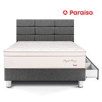 Dormitorio Royal Prince Firme con Cajones con Blocks 1.5 Plazas Gris