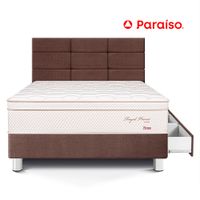Dormitorio Royal Prince Firme con Cajones con Blocks 1.5 Plazas Chocolate
