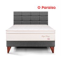 Dormitorio Europeo Royal Prince Firme con Blocks 2 Plazas Gris
