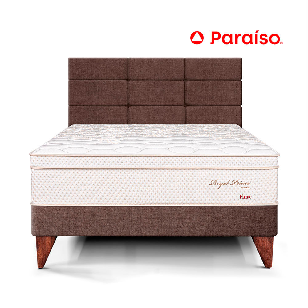 Dormitorio Europeo Royal Prince Firme con Blocks 1.5 Plazas Chocolate
