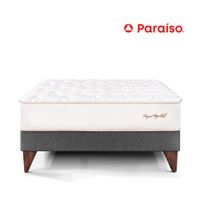Cama Europea Royal Elizabeth 2 Plazas Gris