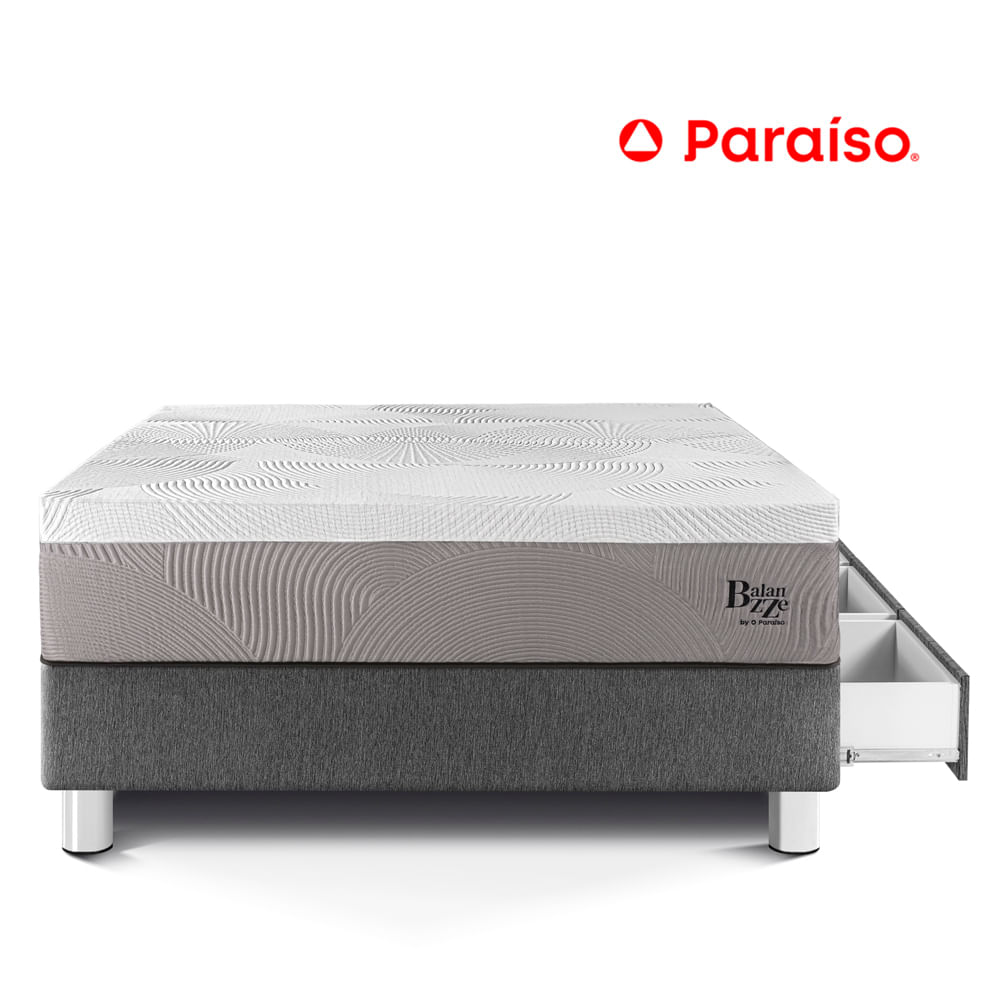 Cama Balanzze con Cajones 1.5 Plazas Gris