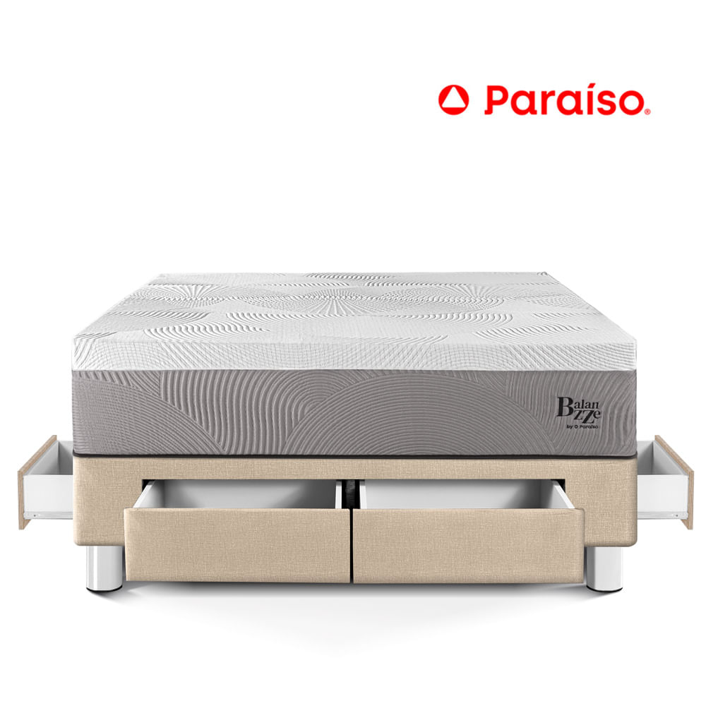 Cama Balanzze con Cajones 2 Plazas Champagne