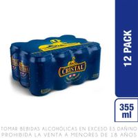 Twelvepack Cerveza Cristal Lata 355ml
