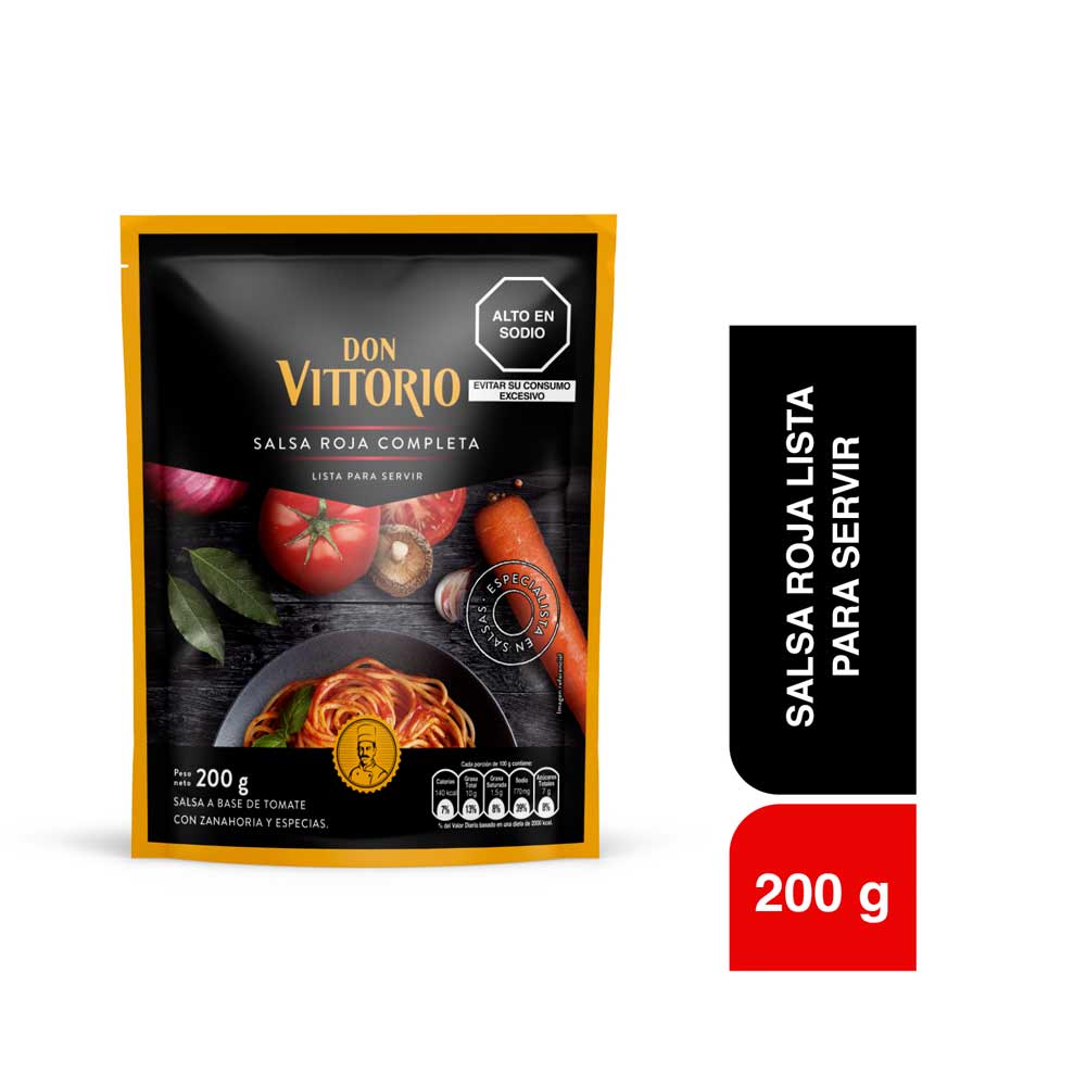 Salsa Roja de Tomate DON VITTORIO Doypack 200g