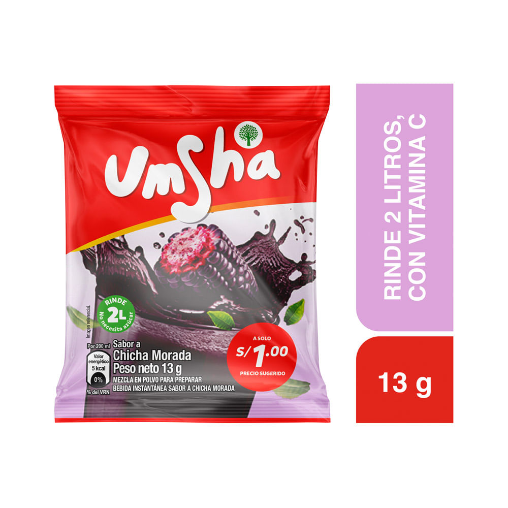 Bebida Instantánea Umsha Chicha Morada 13g