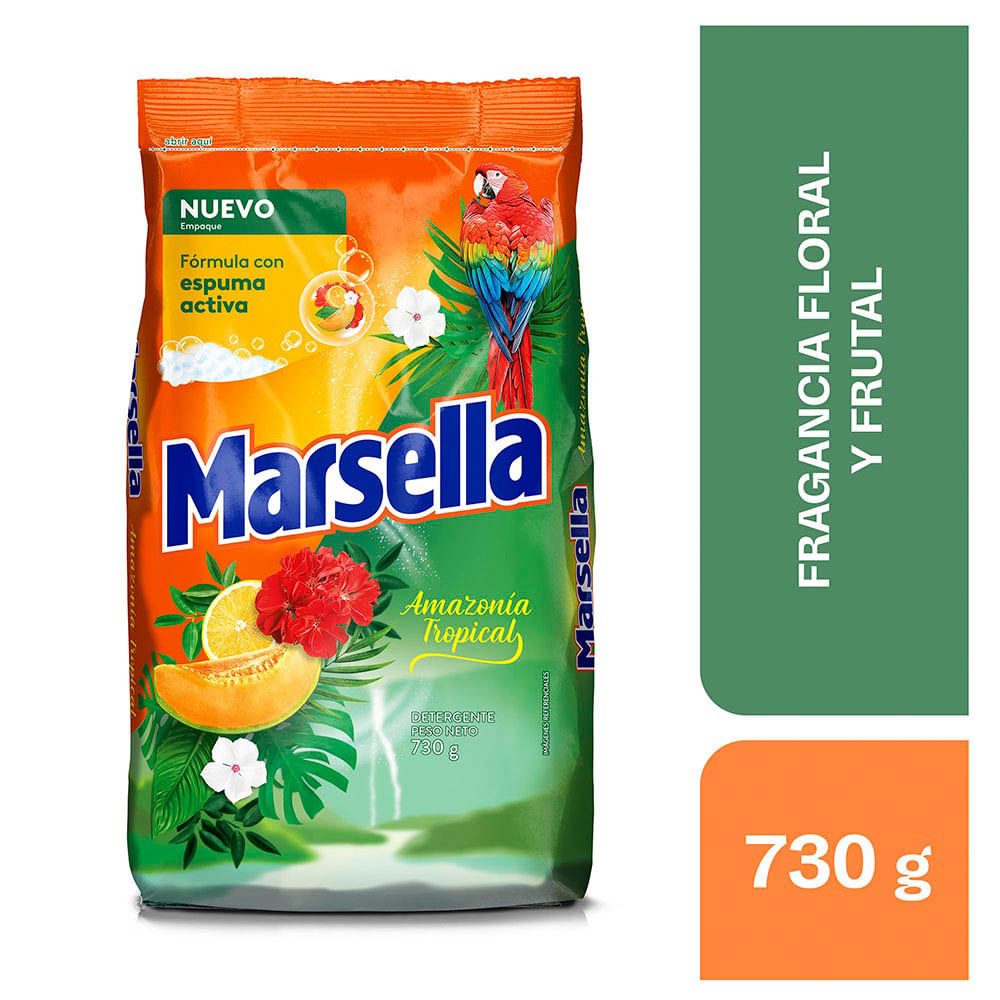 Detergente en Polvo Marsella Amazonía Tropical 730g