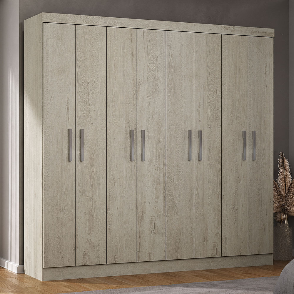 Closet 8 Ptas M+Design Aquiles 183x40x177cm Crema