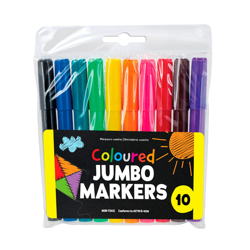 Rotuladores de Colores Jumbo Marker 10 Pack