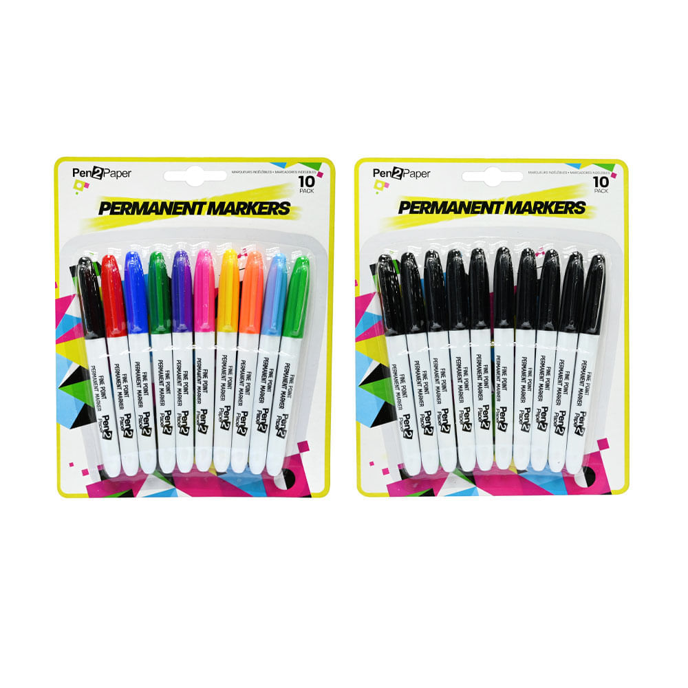 Marcador Permanente Markers Mixed 10 Pack