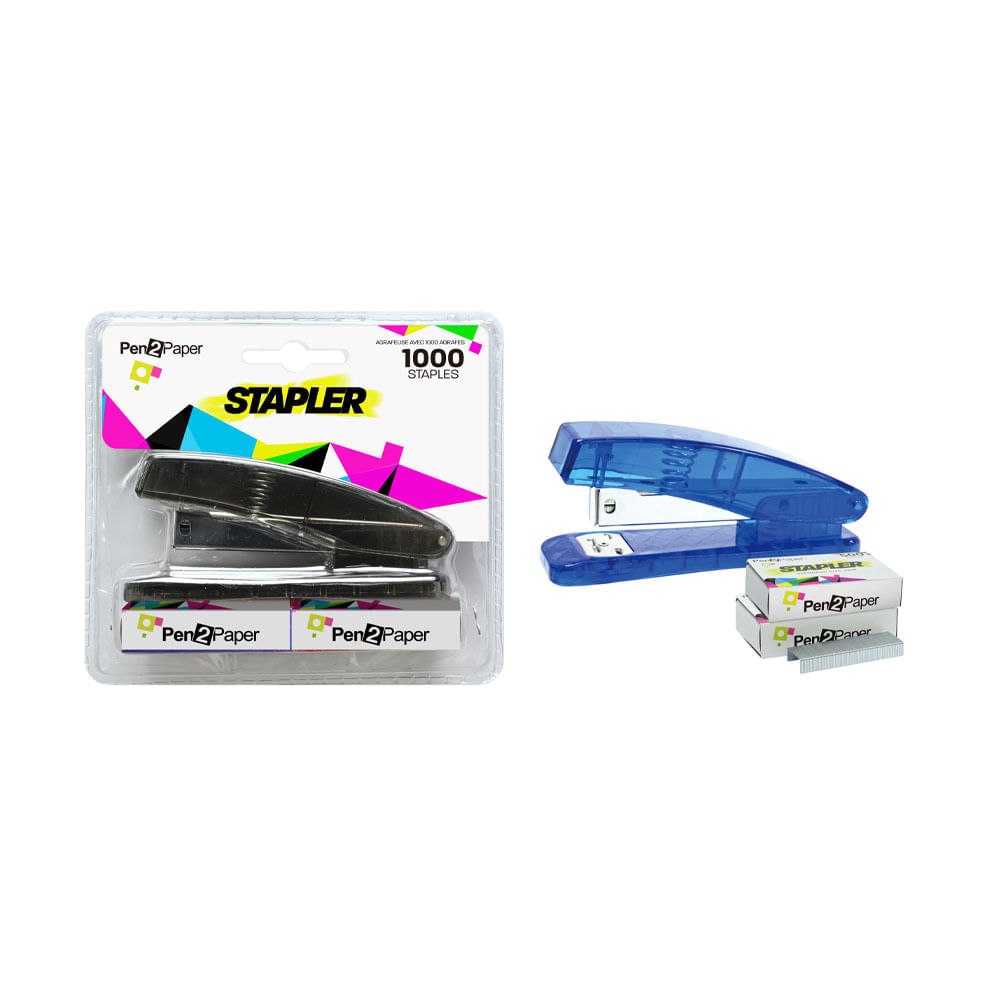 Engrapador con Grapas Pen 2 Paper 26/6 1000un Surtido