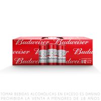 Twelvepack Cerveza Budweiser Lata 355ml