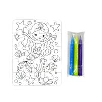 Rompecabeza para Colorear Sirena