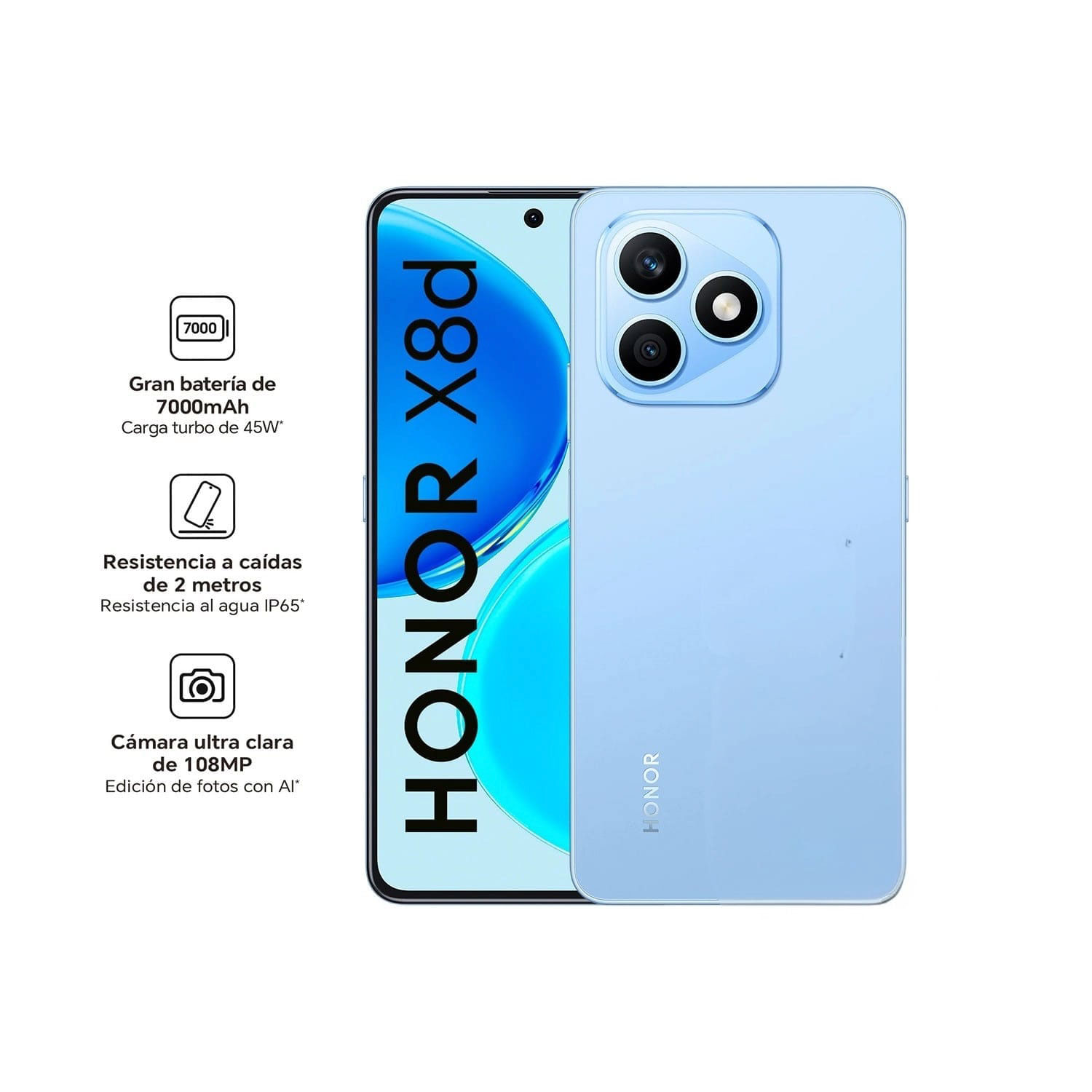 Smartphone Honor X8D 8GB+256GB Light Blue
