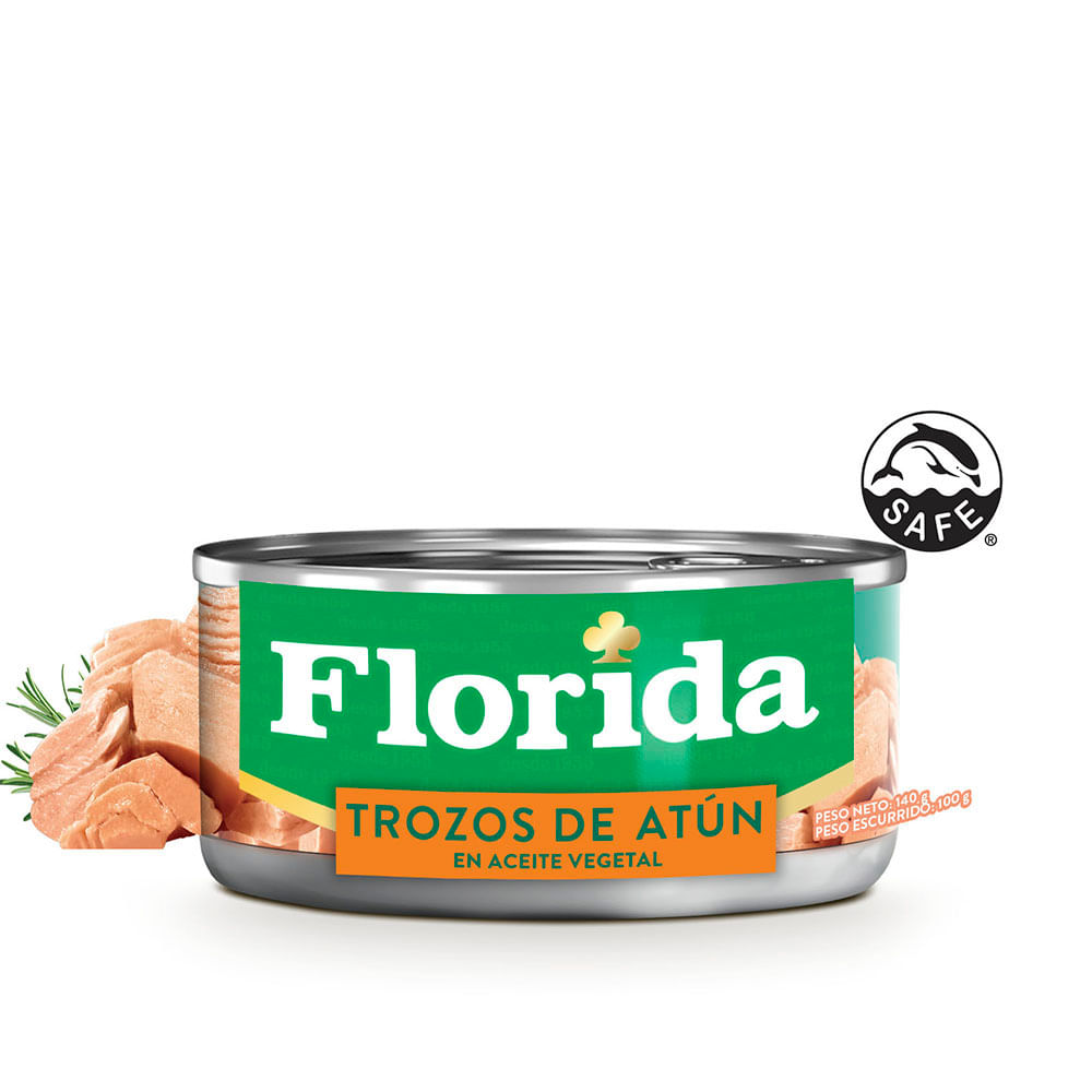 Trozos de Atún en Aceite Vegetal Florida 140g
