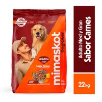 Alimento Seco Mimaskot Adultos Carne Razas Medianas y Grande 22Kg