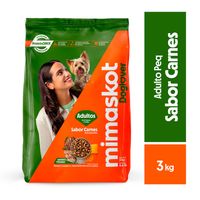 Alimento Seco Mimaskot Adultos Carne Razas Pequeñas 3Kg