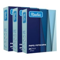 Tripack Papel Fotocopia Studio A4 75g 500 Hojas