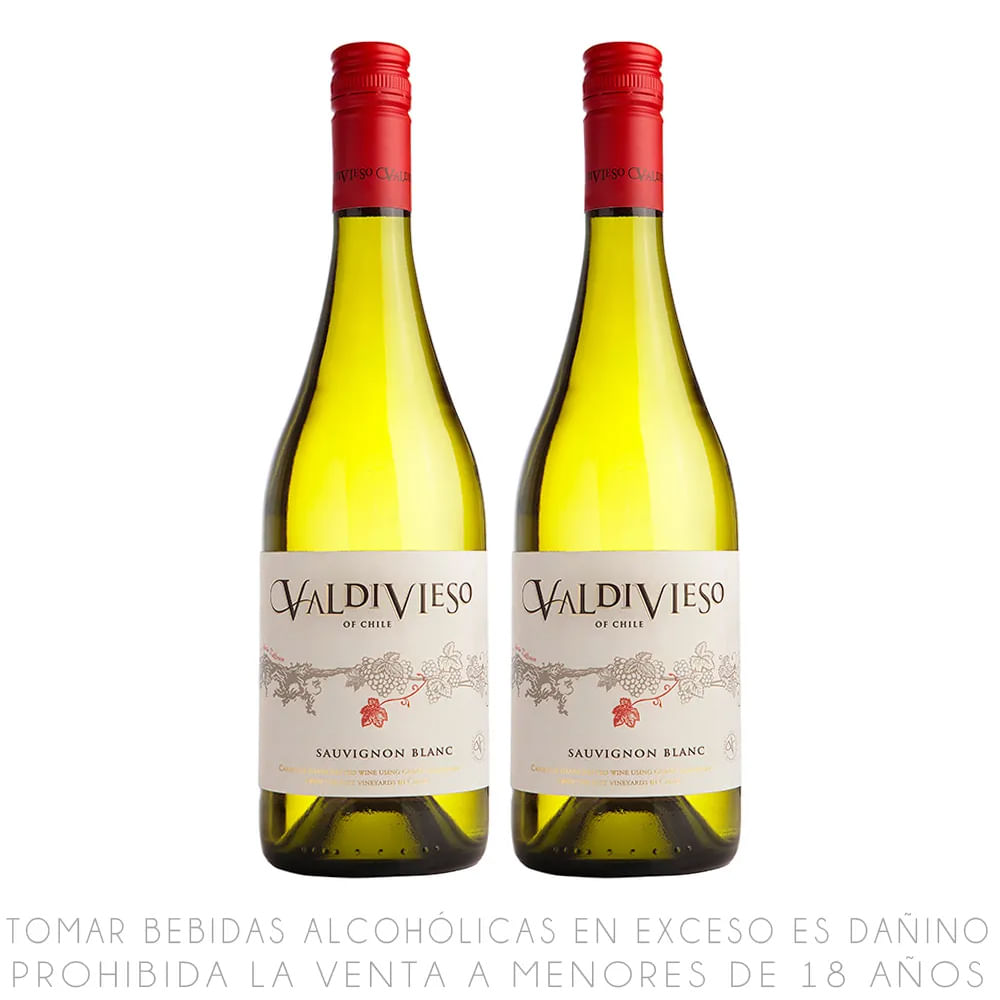 Twopack Vino Blanco Sauvignon Blanc Valdivieso Botella 750ml