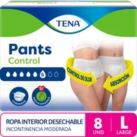 Ropa Interior Desechable Tena Pants Control Talla L 8un