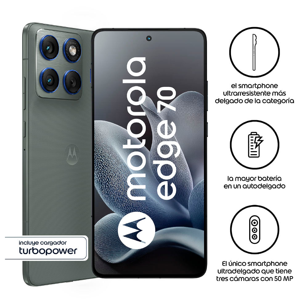 Smartphone Motorola Edge 70 Gris 12Gb Ram + 512Gb Rom
