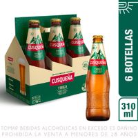 Sixpack Cerveza Cusqueña Trigo Botella 310ml