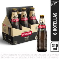 Sixpack Cerveza Cusqueña Negra Botella 310ml