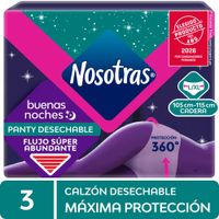 Calzón Desechable Nosotras Buenas Noches Talla L-XL 3un