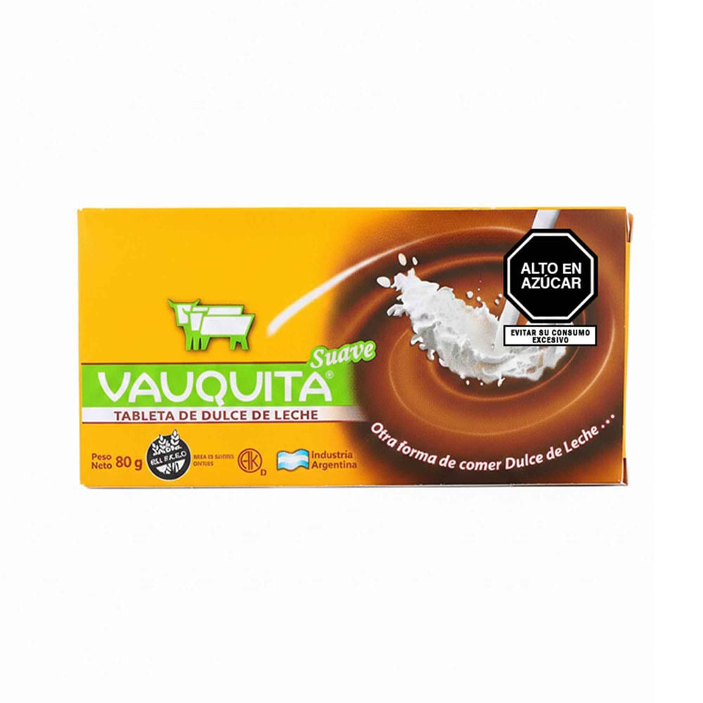 Tableta de Dulce Leche Vauquita Suave 80g