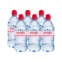 Sixpack Agua Sin Gas Evian Botella 750ml