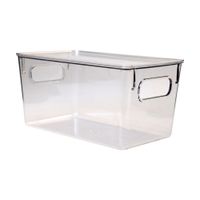 Canasto Krea Transparente Asas con Tapa
