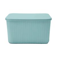 Caja Plastica Krea Textura Lineas 5L Aquamarina