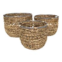 Set 3 Canastos Krea Fibra Natural Asa