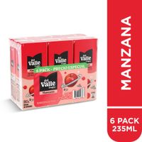 Sixpack Bebida de Manzana Frugos del Valle Caja 235ml