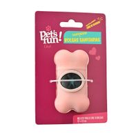 Dispensador Pet's Fun + Bolsas Sanitarias Rosado