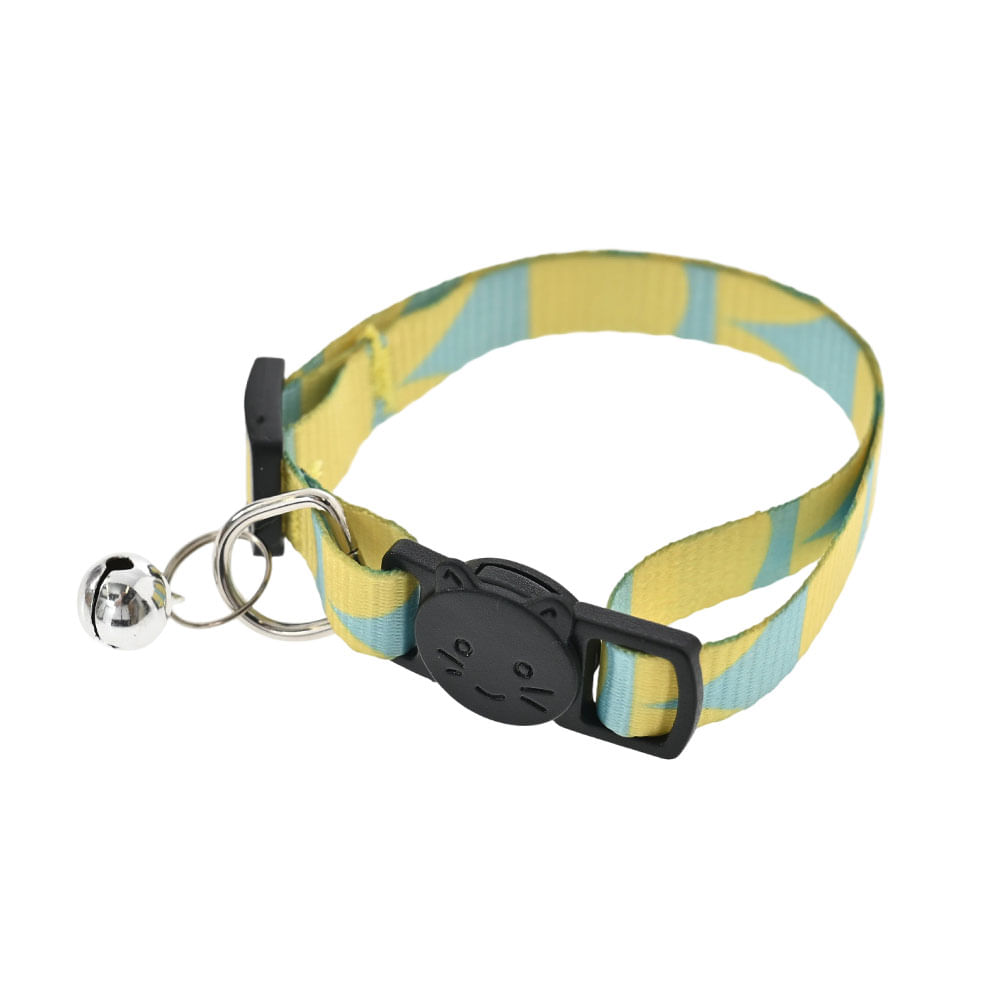 Collar Pet's Fun Gato Poliéster Geo Amarillo