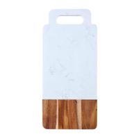 Tabla Cortar Madera Marmol Krea con Mango