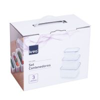 Set 3 Contenedores Krea Duo Fresh con Cesta