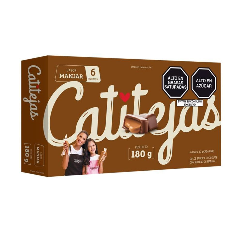 Bombones Rellenos Catitejas Sabor Manjar 180g