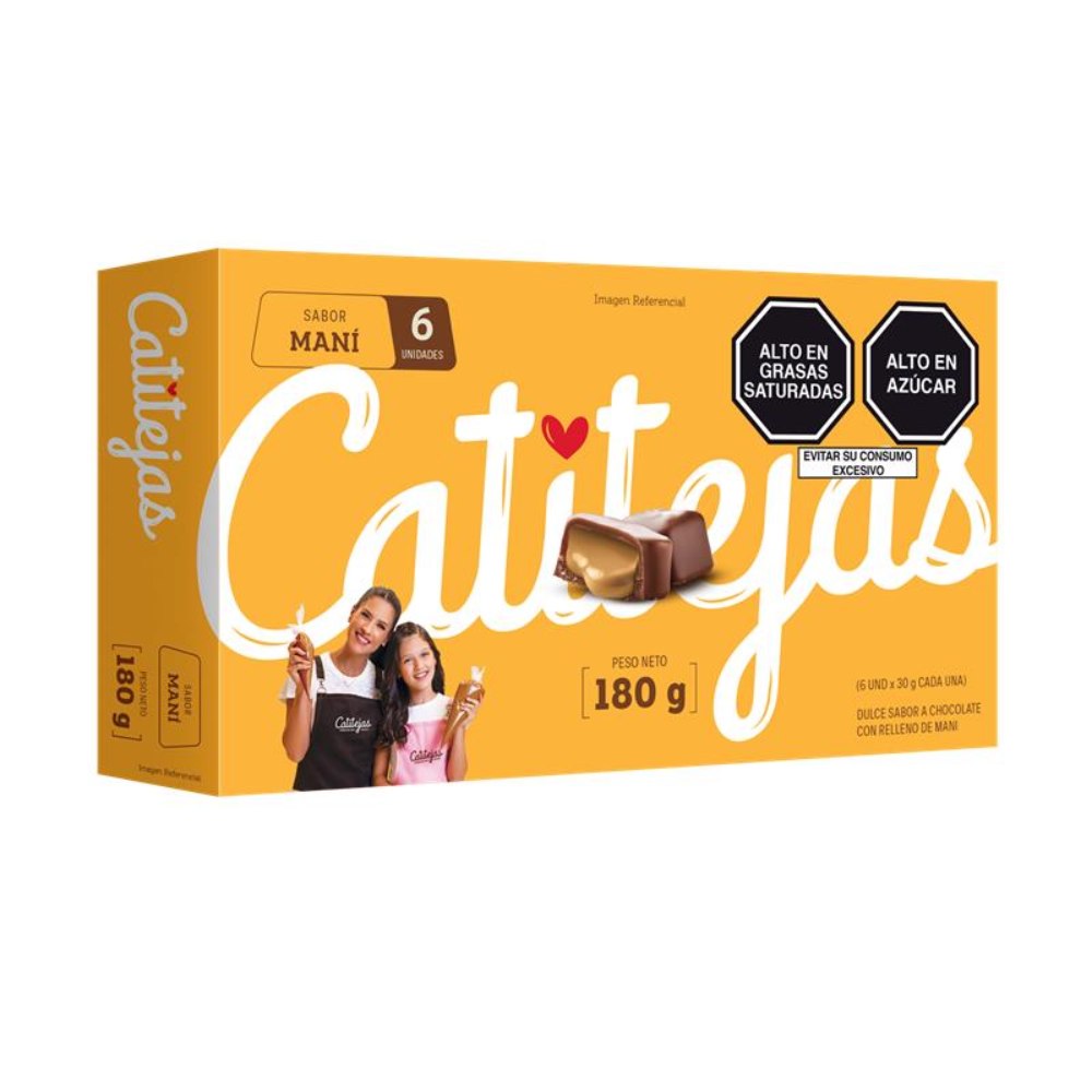 Bombones Rellenos Catitejas Sabor Maní 180g