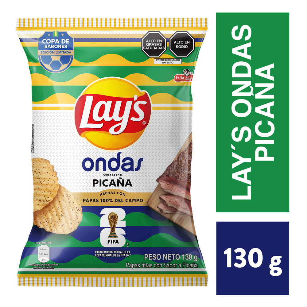 Papas Fritas Lay's Onda Sabor Picaña 130g