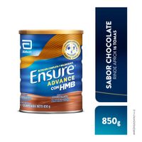 Suplemento Nutricional en Polvo Ensure Advanced Sabor Chocolate 850g